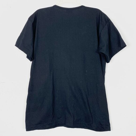 Vintage Black Art Deco Gold Leaf Studded Rhinestone Tshirt - Picture 2 of 5